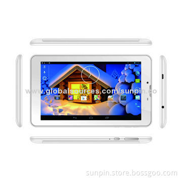 7 inch mtk8312 dual core Android 3G phone call tablet PC with 1GB RAM and 8GB internal memory